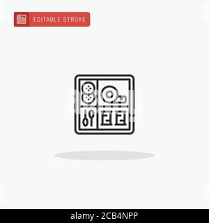 Symbolvektor für Nähkästchen. Nähkästchen Symbol für die Präsentation. Stock Vektor