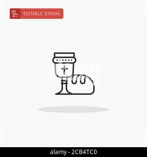 Symbolvektor für Kelch. Kelchsymbol für die Präsentation. Stock Vektor