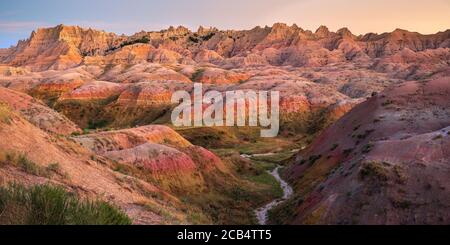Painted Hills in den South Dakota Badlands Stockfoto