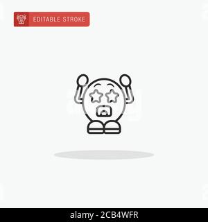 Symbolvektor Starstruck. Starstruck-Symbol für die Präsentation. Stock Vektor