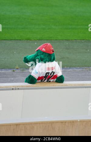 Stuttgart, Deutschland, 10. August 2020, VFB Maskottchen, MaskottchenFritzle , beim VFB STUTTGART Media Day im 1. Deutsche Fußball Liga, 1. Bundesliga, Saison 2020/2021. © Peter Schatz / Alamy Live News Stockfoto