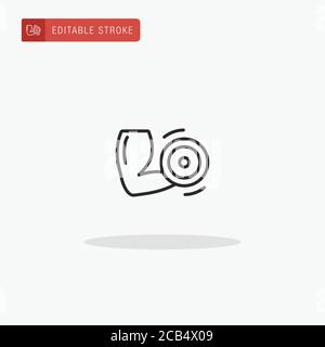 Symbolvektor Gewichtheben. Gewichtheben Symbol für Präsentation. Stock Vektor