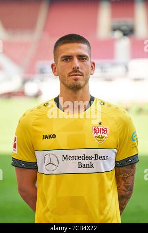 Stuttgart, 10. August 2020, Fabian BREDLOW, VFB 33 Beim VFB STUTTGART Media Day im 1. Deutsche Fußball Liga, 1. Bundesliga, Saison 2020/2021. © Peter Schatz / Alamy Live News Stockfoto