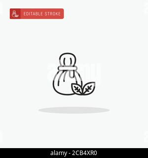 Symbolvektor für Kräutermassage. Kräutermassage Symbol für Präsentation. Stock Vektor