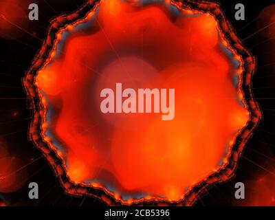Digitaler abstrakter fraktaler Hintergrund. Abstrakte fraktale Formen auf schwarzem Hintergrund. Stockfoto
