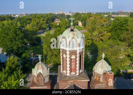 Detroit, Michigan - die Szent Janos Orthodoxe Kirche diente Zehntausende von ungarischen Immigranten, die sich in der Delray Nachbarschaft. Die Churc Stockfoto