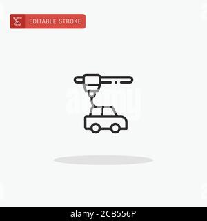 D Symbolvektor des Druckers. D Druckersymbol für die Präsentation. Stock Vektor