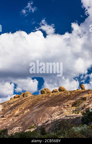 Matobo Hügel, dramatische natürliche Felsformationen, Felskunst, Matobo Nationalpark, Vororte von Bulawayo, Matabeleland Süd, Simbabwe, Afrika Stockfoto