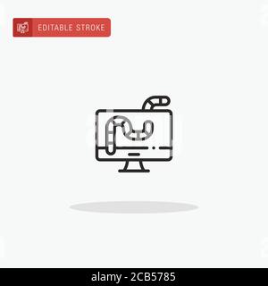 Wurm-Symbolvektor. Worm-Symbol für die Präsentation. Stock Vektor