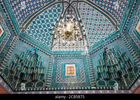 Samarkand, Usbekistan - Detail von Shah-i-Zinda in Samarkand, Usbekistan. Es ist Teil der Samarkand - Kreuzung der Kulturen Welt Herita Stockfoto