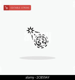 Ozon-Symbolvektor. Ozon-Symbol zur Präsentation. Stock Vektor