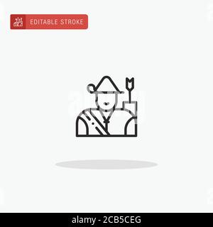 Robin Hood Symbolvektor. Robin Hood Symbol für die Präsentation. Stock Vektor