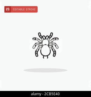 Spider-Symbolvektor. Spider-Symbol für die Präsentation. Stock Vektor