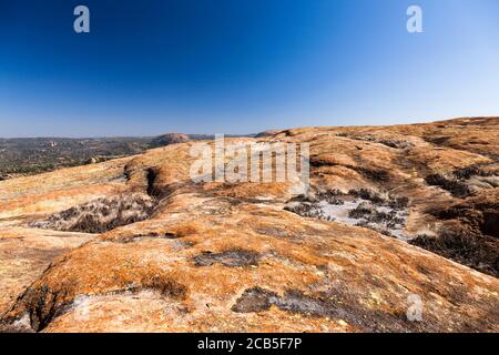 Matobo Hügel, Granitfelsen des Hügels der Silozwane Höhle, Matobo Nationalpark, Bulawayo, Matabeleland Süd, Simbabwe, Afrika Stockfoto