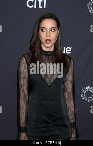 LOS ANGELES - MÄR 21: Aubrey Plaza beim PaleyFest - 'Parks and Recreation' 10th Anniversary Reunion im Dolby Theater am 21. März 2019 in Los Angeles, CA Stockfoto