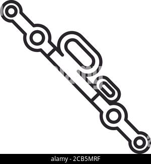 navratri saraswati Stil Linie Symbol Vektor Illustration Design Stock Vektor