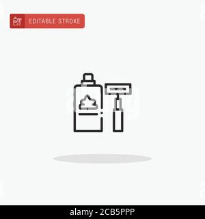 Symbolvektor für Rasiercreme. Rasiercreme-Symbol zur Präsentation. Stock Vektor