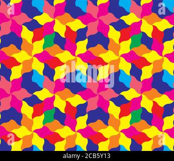 Geometrische nahtlose Muster aus glatten Linien, dreidimensionale Muster, hellen Vektor abstrakten Hintergrund, in Textil und Design verwendet werden. Stock Vektor