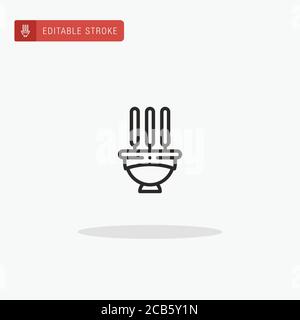 Symbolvektor für Räucherwerk. Weihrauchsymbol zur Präsentation. Stock Vektor
