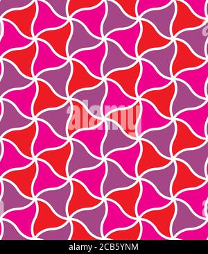 Geometrische nahtlose Muster aus glatten Linien, dreidimensionale Muster, hellen Vektor abstrakten Hintergrund, in Textil und Design verwendet werden. Stock Vektor