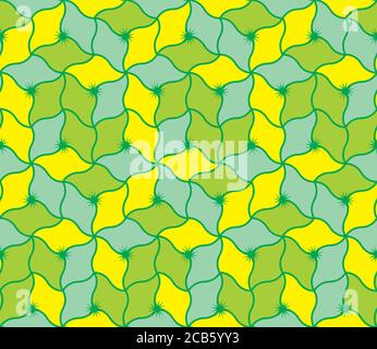 Geometrische nahtlose Muster aus glatten Linien, dreidimensionale Muster, hellen Vektor abstrakten Hintergrund, in Textil und Design verwendet werden. Stock Vektor
