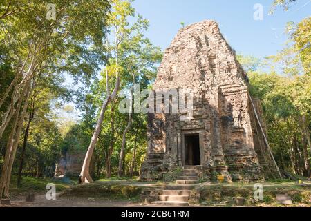 Kampong Thom, Kambodscha - Sambor Preis Kuk in Kampong Thom, Kambodscha. Es ist Teil der Tempelzone von Sambor Preis Kuk Weltkulturerbe. Stockfoto