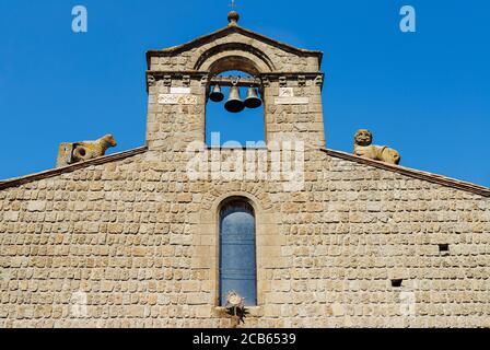 Viterbo -Italien -Kirche von San Silvestro Fassade Stockfoto