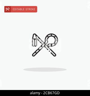Vektor mit Kaninchen-Symbolen. Kaninchen-Symbol für die Präsentation. Stock Vektor