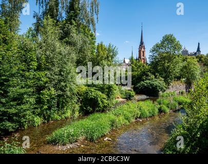 kirche im Dorf mylau vogtland ostdeutschland Stockfoto