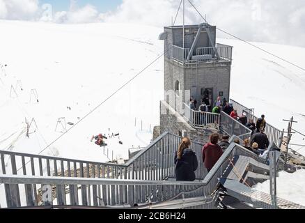 Zermatt, Schweiz am 19. juli 2020: Top of Europe Views im Matterhorn Glacier Paradise Stockfoto