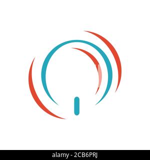 Stilvolle Power-Taste Logo Design-Vektor. Symbol-Symbol für Start Maschine Motor und Computer. Stock Vektor