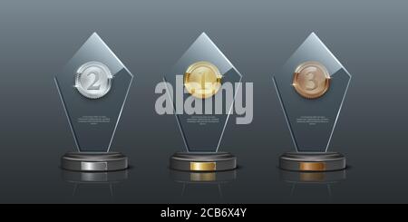 Glas verleiht realistische Vektordarstellung Stock Vektor