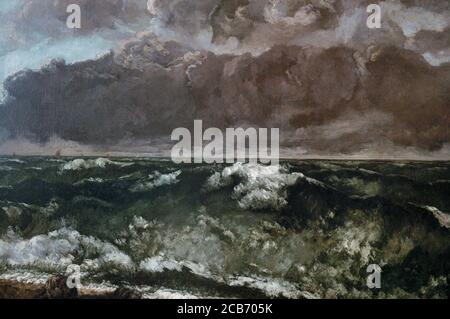 Gustave Courbet (1819-1877). Französischer Maler. Realistische Bewegung. The Wave, 1869-1870. Öl auf Leinwand (144 x 112 cm). Alte Nationalgalerie. Berlin, Deutschland. Stockfoto