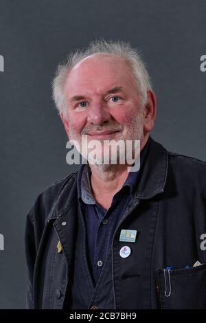 Der schottische Schriftsteller Tom Pow besucht jährlich eine Fotozelle Edinburgh International Book Festival 2018 Stockfoto
