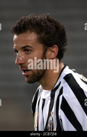 Turin Italien, 17. September 2003, 'Delle Alpi' Stadion, UEFA Champions League 2003/2004, FC Juventus- SK Galatasaray: Alessandro Del Piero während des Spiels Stockfoto