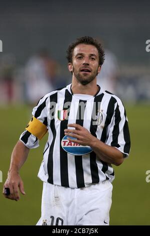 Turin Italien, 17. September 2003, 'Delle Alpi' Stadion, UEFA Champions League 2003/2004, FC Juventus- SK Galatasaray: Alessandro Del Piero während des Spiels Stockfoto