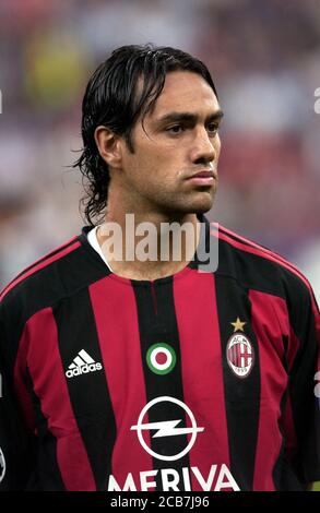 Mailand Italien 16. September 2003, 'G.MEAZZA SAN SIRO' Stadion, UEFA Champions League 2003/2004, AC Mailand - FC Ajax: Alessandro Nesta vor dem Spiel Stockfoto