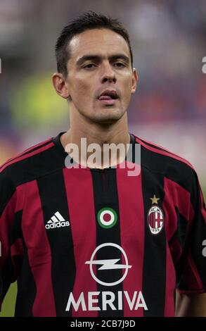 Mailand Italien 16. September 2003, 'G.MEAZZA SAN SIRO' Stadion, UEFA Champions League 2003/2004, AC Mailand - FC Ajax: Filippo Inzaghi während des Spiels Stockfoto