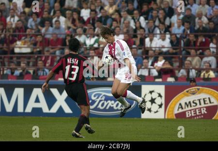 Mailand Italien 16. September 2003, 'G.MEAZZA SAN SIRO' Stadion, UEFA Champions League 2003/2004, AC Mailand - FC Ajax: Zlatan Ibrahimovic in Aktion während des Spiels Stockfoto