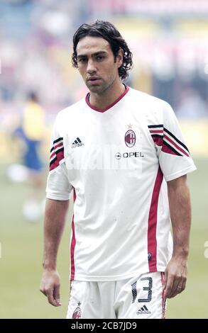 Mailand Italien, 28 September 2003, 'G.MEAZZA SAN SIRO' Stadion, seriöse Fußball-Meisterschaft A 2003/2004, AC Mailand - US Lecce : Alessandro Nesta vor dem Spiel Stockfoto