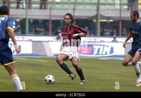 Mailand Italien, 28. September 2003, 'G.MEAZZA SAN SIRO' Stadion, serious Football Championship A 2003/2004, AC Mailand - US Lecce : Alessandro Nesta in Aktion während des Spiels Stockfoto