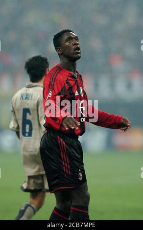 Mailand Italien, 20. Oktober 2004, 'SAN SIRO' Stadion, UEFA Champions League 2004/2005 , AC Mailand - FC Barcelona : Clarence Seedorf während des Spiels Stockfoto