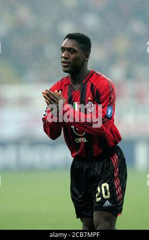 Mailand Italien, 20. Oktober 2004, 'SAN SIRO' Stadion, UEFA Champions League 2004/2005 , AC Mailand - FC Barcelona : Clarence Seedorf während des Spiels Stockfoto