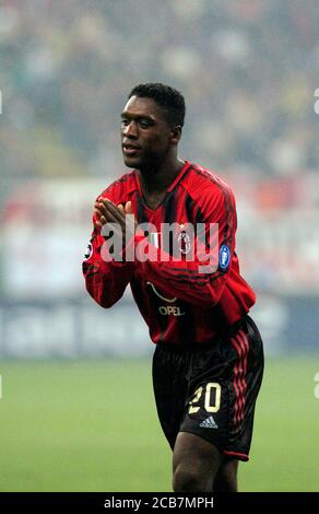 Mailand Italien, 20. Oktober 2004, 'SAN SIRO' Stadion, UEFA Champions League 2004/2005 , AC Mailand - FC Barcelona : Clarence Seedorf während des Spiels Stockfoto