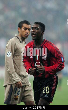 Mailand Italien, 20. Oktober 2004, 'SAN SIRO' Stadion, UEFA Champions League 2004/2005 , AC Mailand - FC Barcelona : Clarence Seedorf während des Spiels Stockfoto