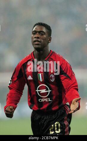 Mailand Italien, 20. Oktober 2004, 'SAN SIRO' Stadion, UEFA Champions League 2004/2005 , AC Mailand - FC Barcelona : Clarence Seedorf während des Spiels Stockfoto
