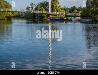 Christchurch Bridge, Fuß- und Fahrradbrücke, Themse, Caversham, Reading, Berkshire, England, Großbritannien, GB. Stockfoto