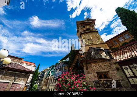 Turm von Rezo Gabriadze Marionette Theater, Tiflis, Georgien Stockfoto