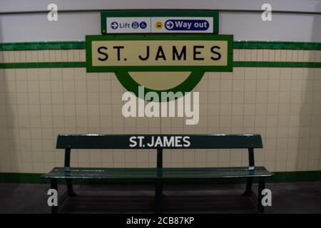 Architektur und Bank in james Station, Sydney, Australien, 2019 Stockfoto