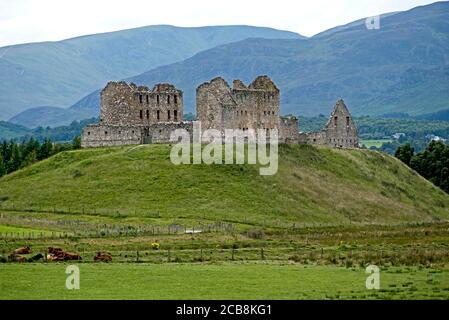 Ruthven Barracks von historischen Schottland in der Nähe von Kingussie im Cairngorms Nationalpark, Schottland, Großbritannien. Stockfoto